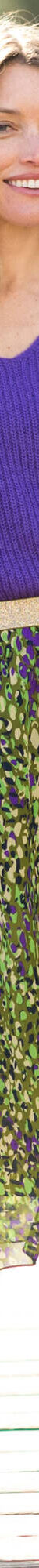 Trui in loose model met V-hals, patenttricot met zachte touch (paars) Trui in loose model met V-hals, patenttricot met zachte touch (paars)